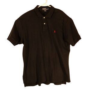 Polo Ralph Lauren vintage polo shirt mens L Large black short sleeve pony logo